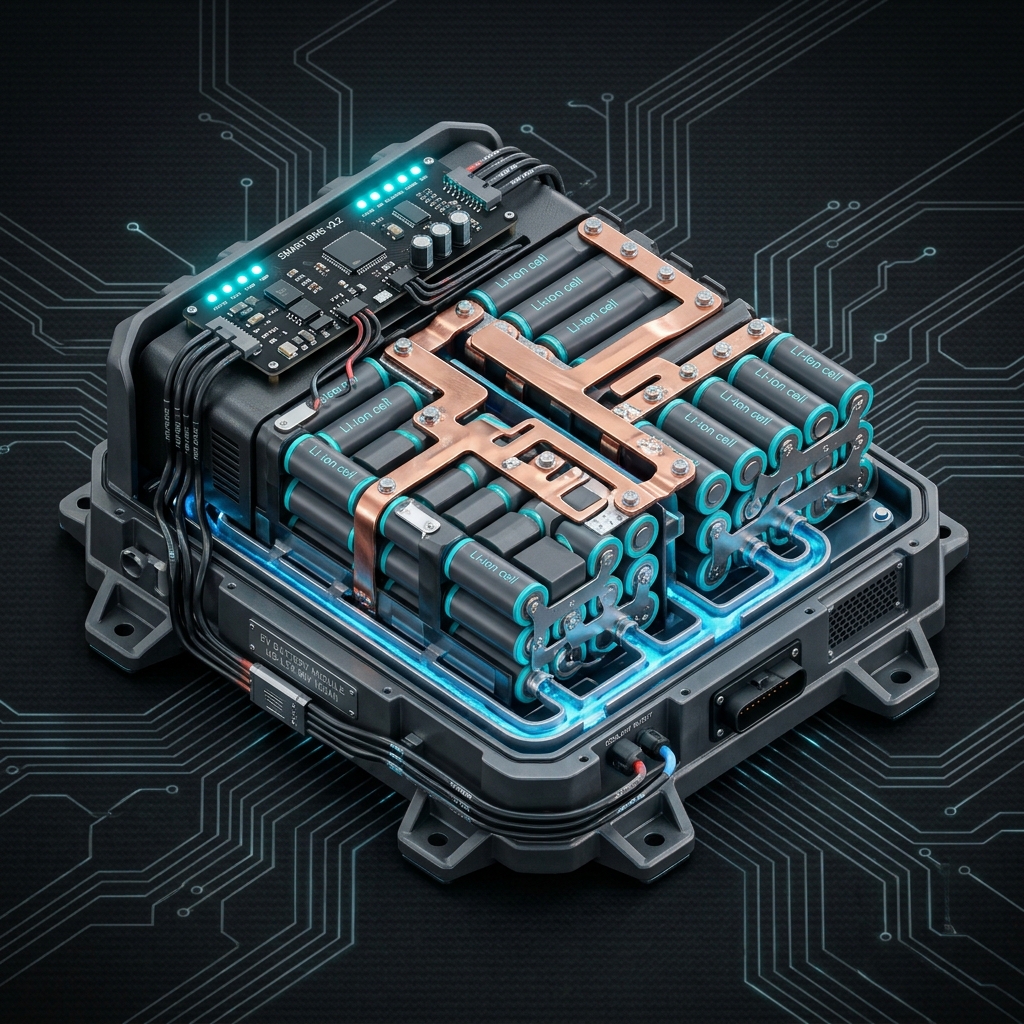 Smart Lithium Battery Modules with Integrated Active Balancing BMS